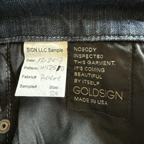 Goldsign VTG Jeans Women’s Flare Denim Preppy Distressed Sample 28 Y2K - Picture 10 of 11